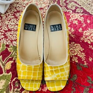 Nine West heels mustard size 8.5